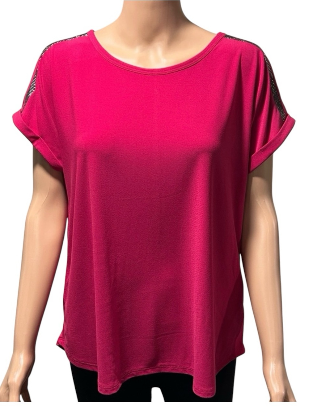 89th & Madison Magenta Short Sleeve Tee